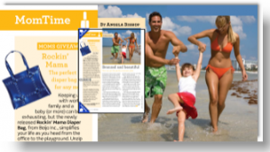 OC Family Magazine features Beijo's Rockin' Mama Diaper Bag
